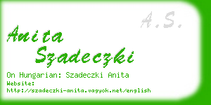 anita szadeczki business card